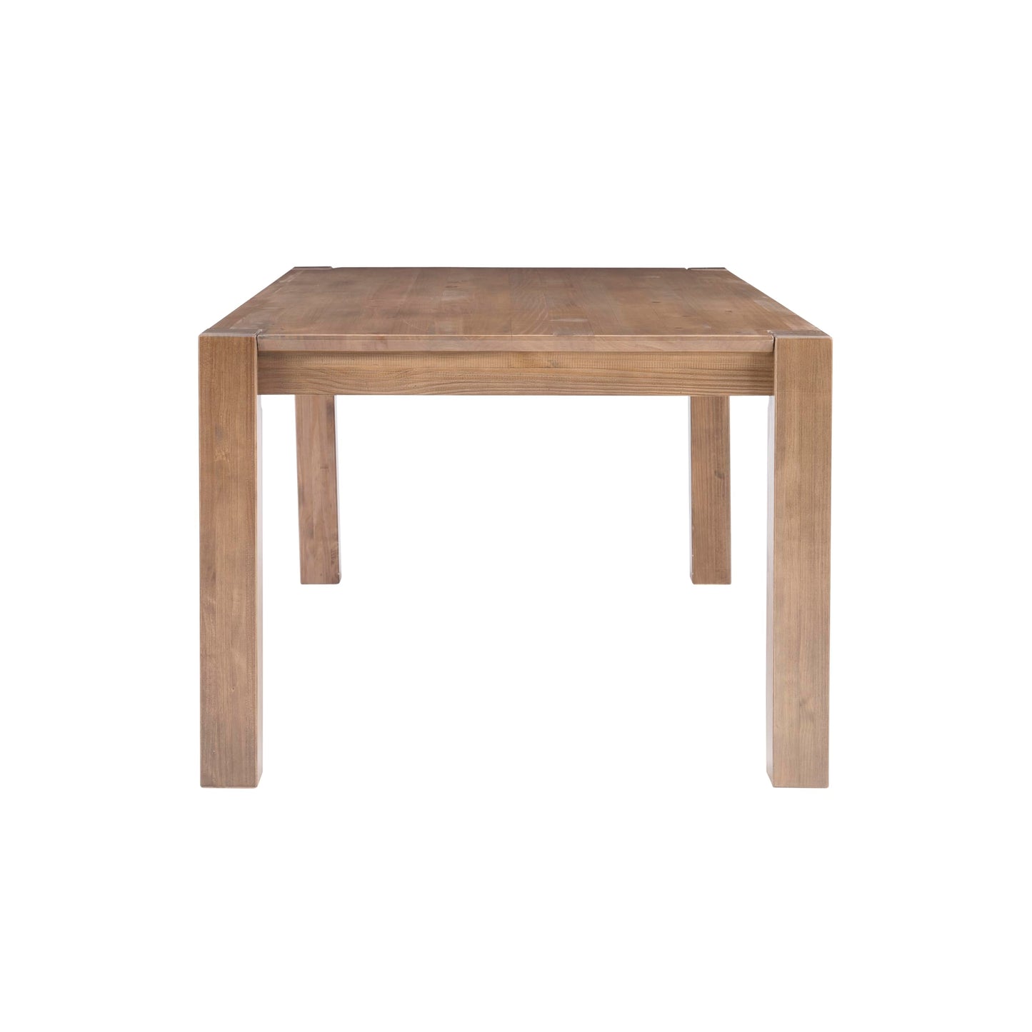 Linon Rylie Natural Wire Brushed Solid Pine Wood Dining Table