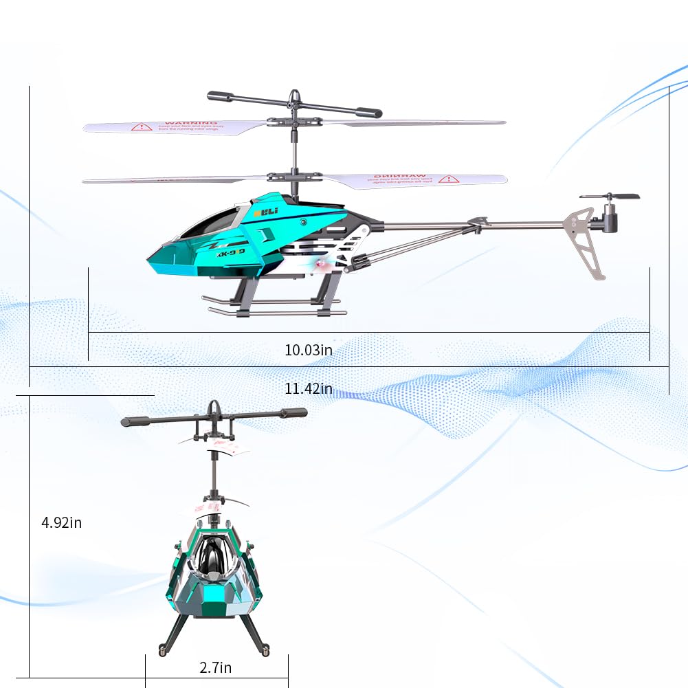 XIKOTEC RC Helicopter, Remote Control Helicopter for Kids, 2.4 GHz, LED Light, One-Key Take Off/Landing, Altitude Hold, RC Toys for Boys Girls