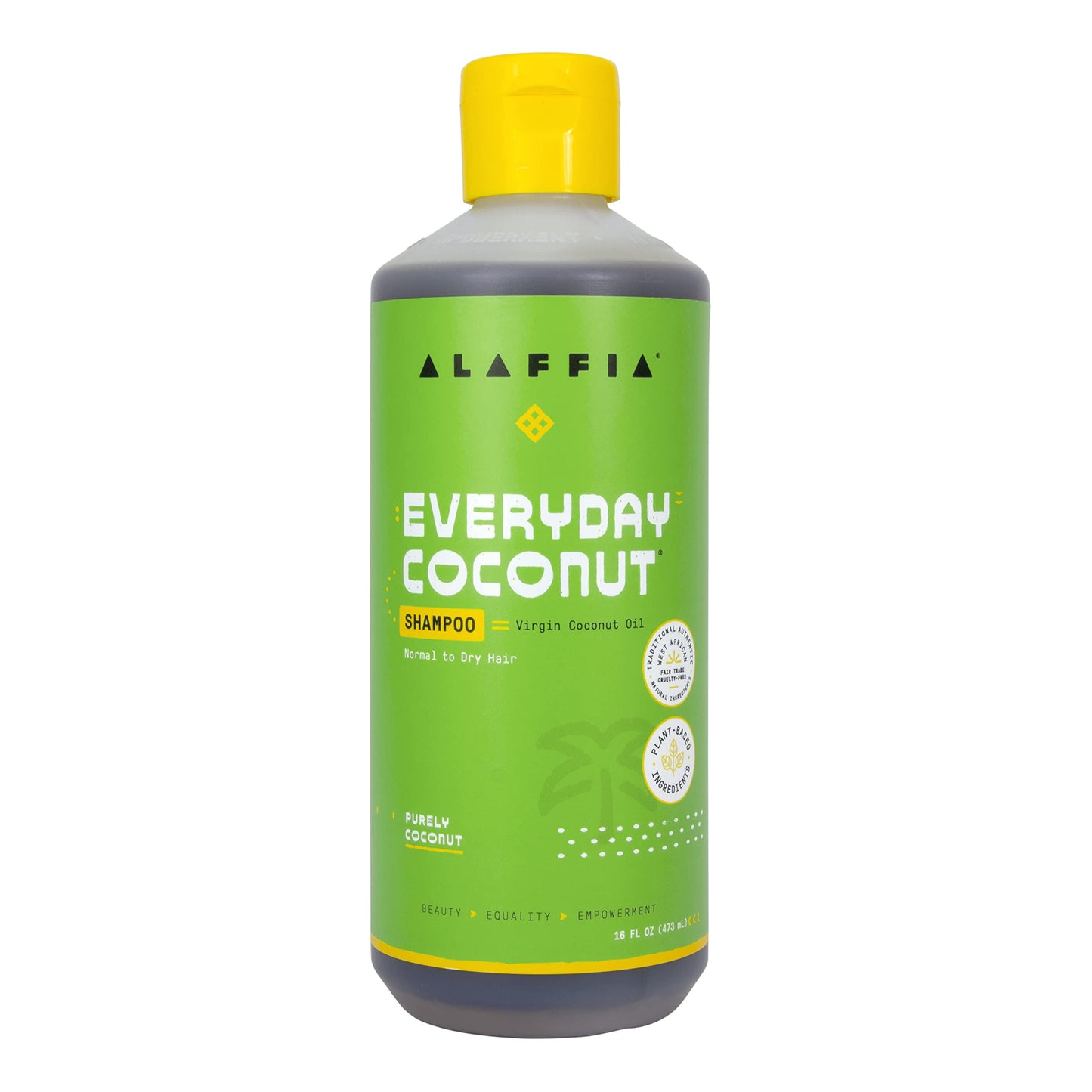 Alaffia Hair Care, Everyday Coconut Shampoo, Gentle & Hydrating Daily Cleansing, Wavy & Curly Hair Products, Vitamin E, Virgin C