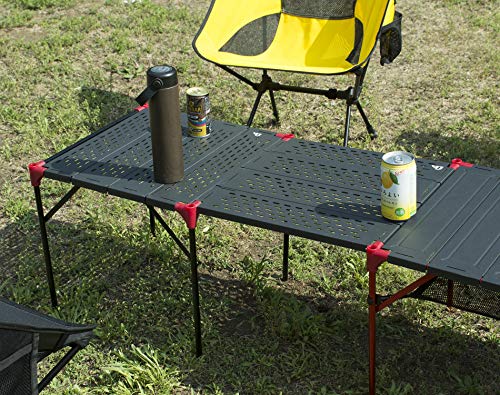 iClimb 1 Extendable Table with Hanger and 1 Anti-Sinking Large Feet Chair Bundle, Ultralight Compact for Solo Outdoor Back...