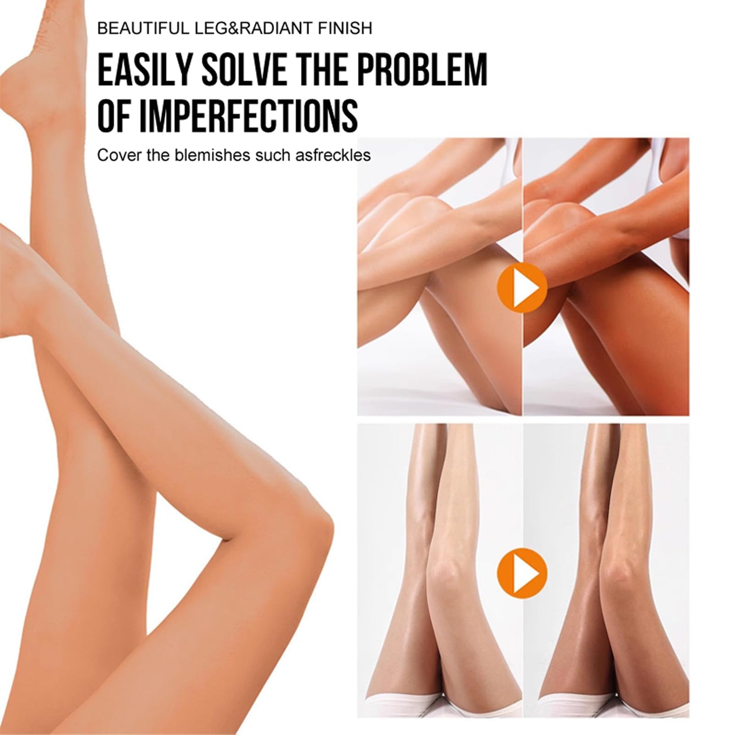 OCHEAL Waterproof Leg Makeup Cream, No Transfer Tattoo Cover Up&Scar Concealer, Long Lasting Body Foundation for Flawless Skin,