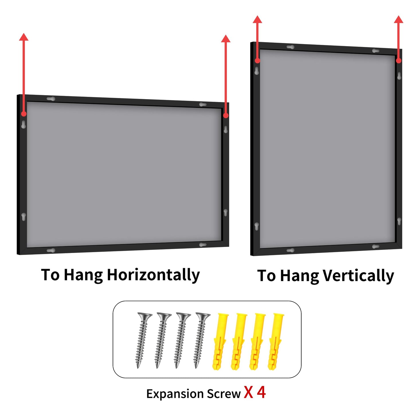 YIROMAN Bathroom Mirror for Wall 30"x36", Matte Black Bathroom Mirror with Metal Frame, Rectangular Vanity Mirror with Right Angles, Wall Mirror Hangs Horizontal or Vertical, Shatterproof