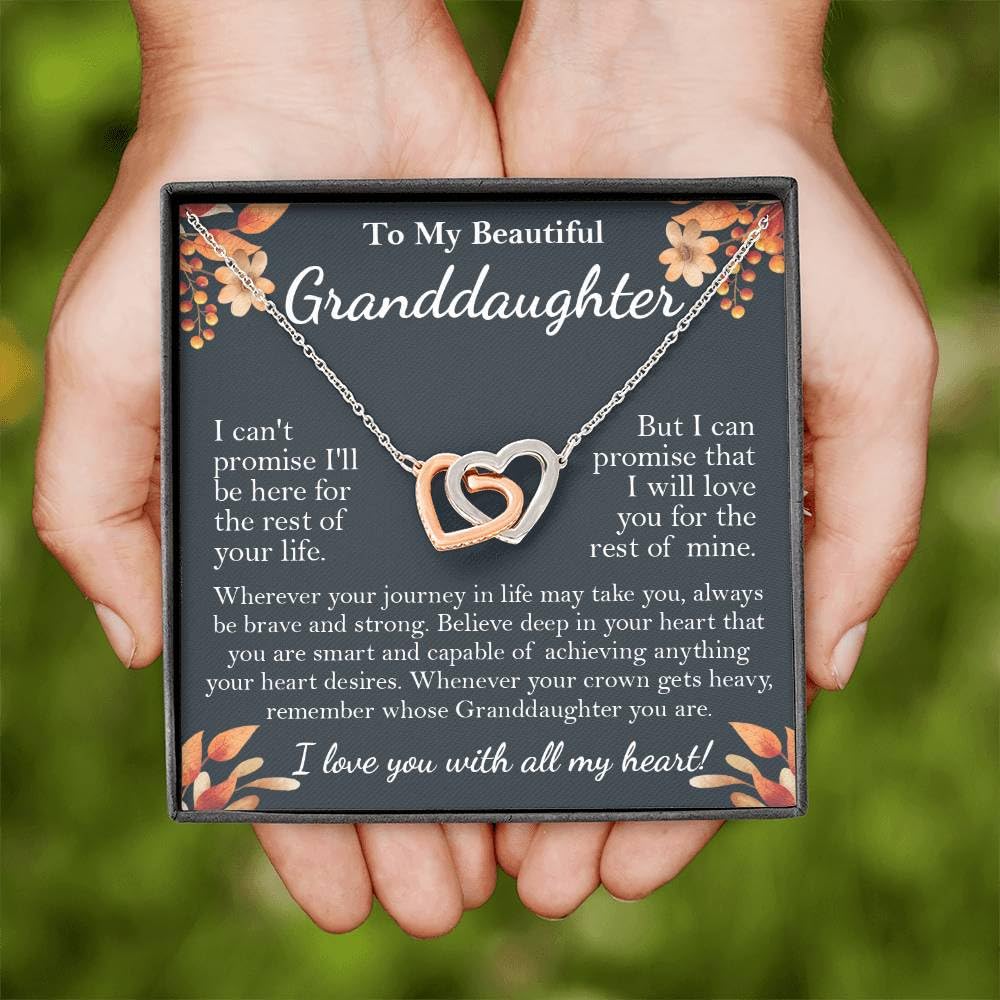 SUTERY To Our Granddaughter Necklace, Granddaughter Necklace From Grandparents, Christmas Granddaughter Gifts From Grandma And Grandpa, Graduation Gift, Happy Birthday Message Card #27