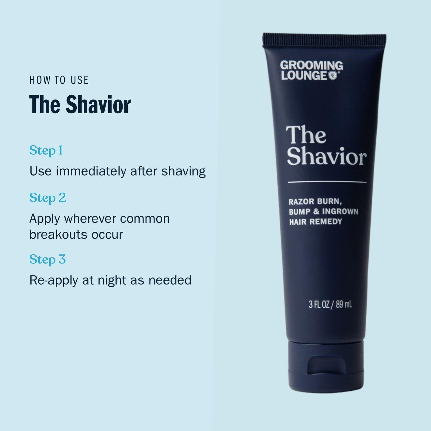 Grooming Lounge the Shavior Post Shave Remedy - Calms Inflammation and Irritation - Prevents and Eliminates Ingrown Hair - Effec