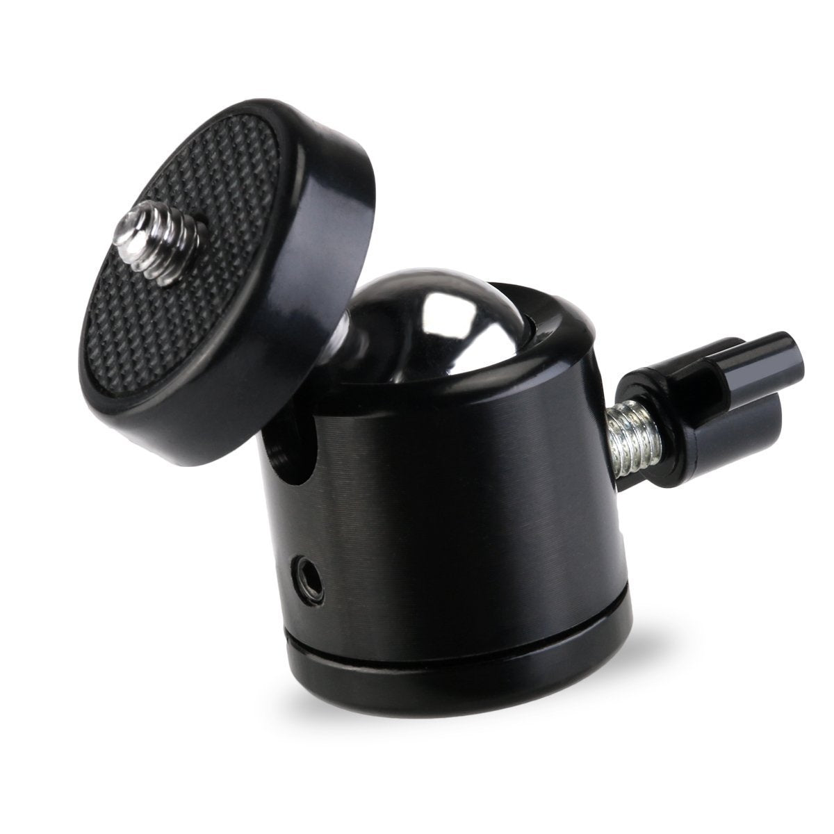 Slow Dolphin Hot Shoe Mount Adapter 360 Degree Swivel Mini Ball Head 1/4 Tripod Screw Head For Cameras, Camcorders, Smart Phone,