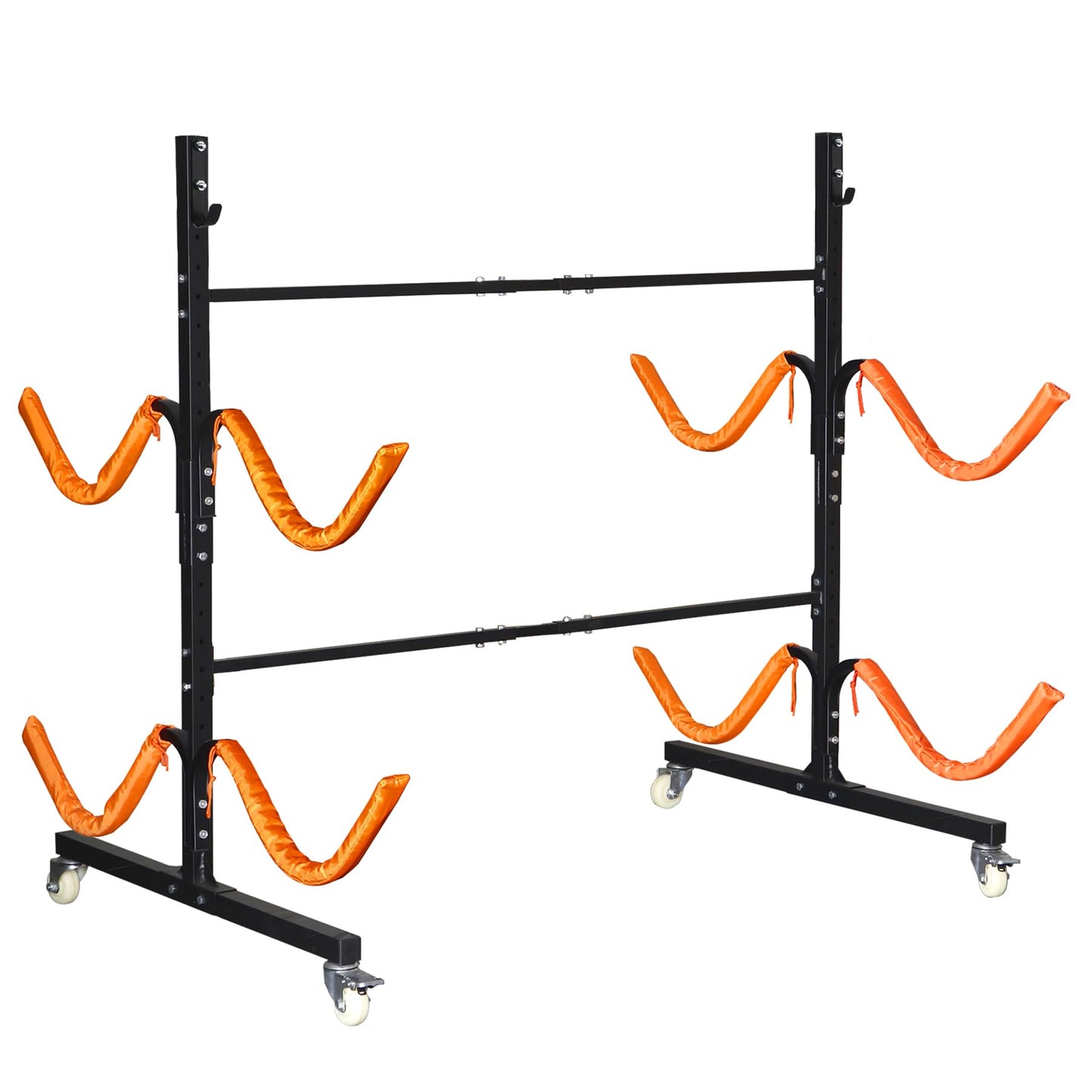 Neorexon Freestanding Kayak Storage Rack, Kayak Racks for Outdoor Storage 4 Kayak, Kayak Stand Heavy Duty Storage for Kayaks, Canoes, SUP and Surfboards