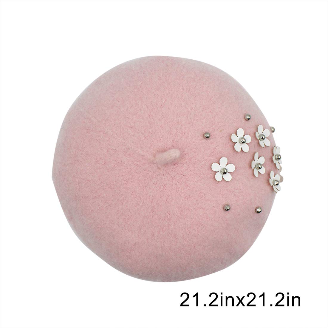 AIBEARTY Kids Girls French Pearl Beret Hat Winter Warm Artist Beanie Cap