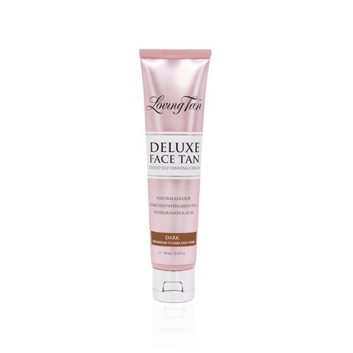 Loving Tan Deluxe Gradual Tanning Lotion (5.07Oz) + Face Tan, Dark (1.6Oz) - Streak Free, Natural Professional Strength Sunless Tanner, 7+ Applications per Bottle, Naturally Derived DHA, 2-Count