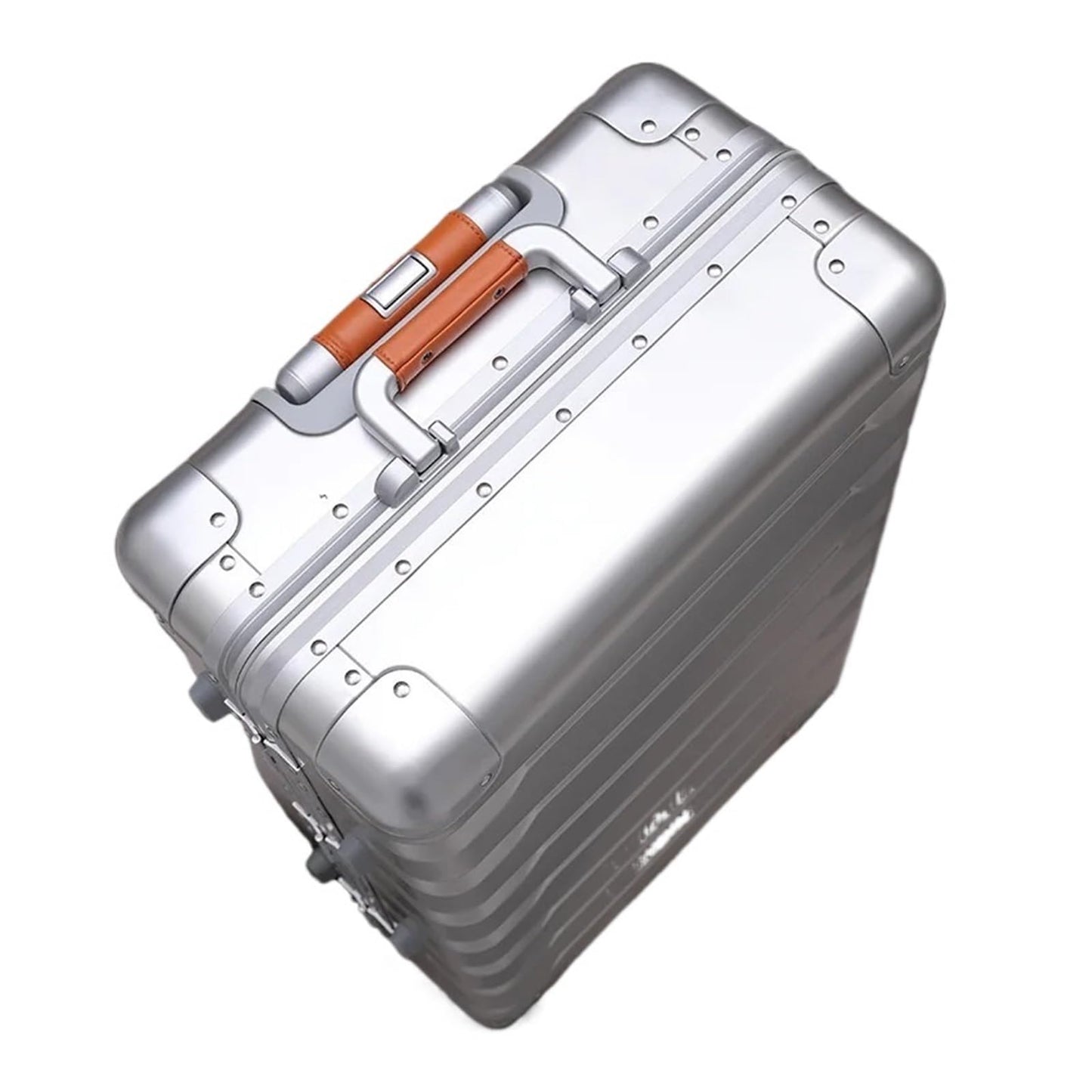 MUdson Trunk All Aluminum Travel Luggage 20/24 Inch Carry-on Men's and Women's Luggage High End Trolley Suitcase Hard Box Durable (Color : Silver, Size : 24")