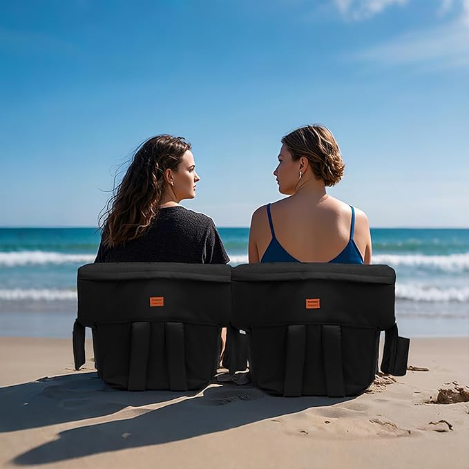 Stadium Seats with Back Support ,Wide Stadium Chairs with Back and Cushion, Sofa Style Bleacher Chairs, 6 Reclining Positions, Extra Thick Bleacher Seat for Sports Events( Black-1 Pack, Wide|25")