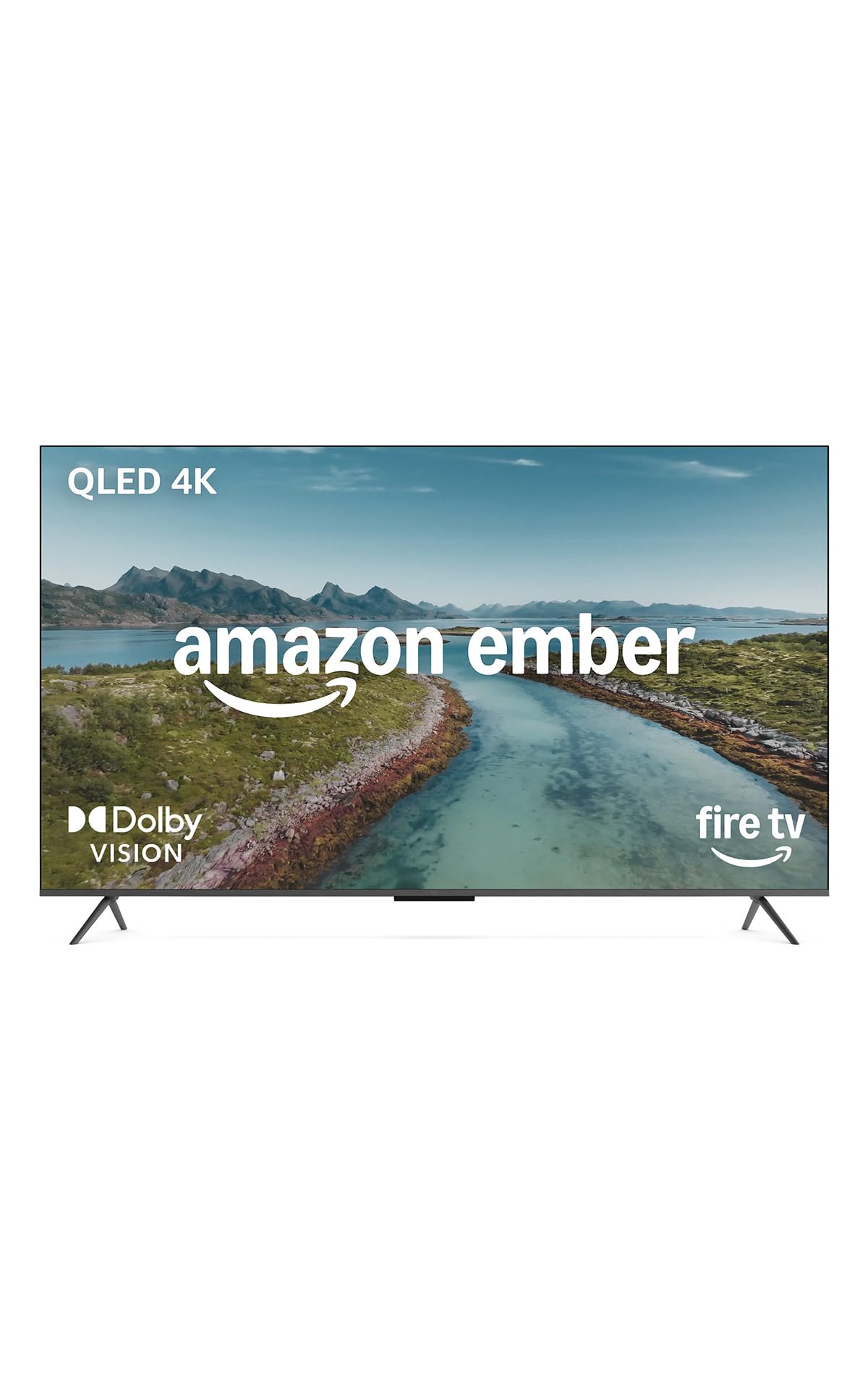 Amazon Ember 75" QLED Series with Fire TV (newest model), 4K Ultra HD smart TV, HDR10+, Dolby Vision, Dolby Audio, quad-core processor, find shows faster with Alexa+