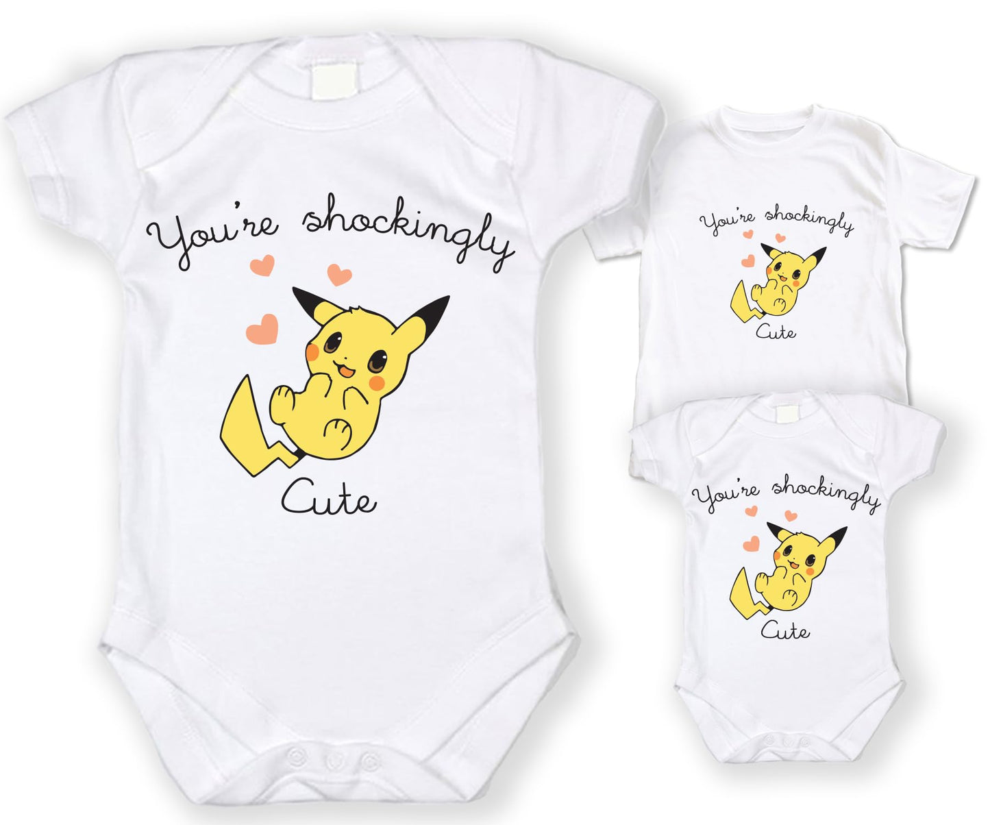 You are Shockingly Cute Unisex Baby Bodysuit (NB) White