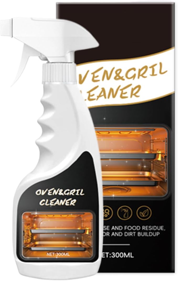 Oven and Grill Cleaner,300ml Degreaser for Grease Oil - Fryer Degreasing Spray | for Homeowners Busy Families Renters To Remove Grease Stain Oil From Microwave Oven Grill Kitchen