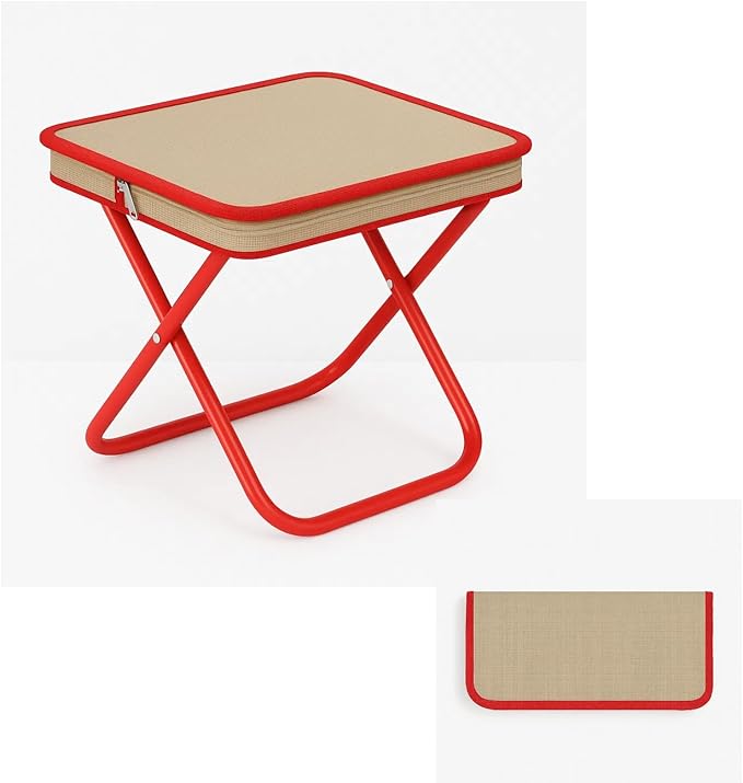 Xtlonbom Ultralight Folding Camping Stool, 1.2lbs Compact Portable Chair for Adults, 350lbs Load, Aluminum Frame with Oxfo...