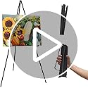 Thickened Easel Stand for Wedding Sign & Poster 63'' Portable Easels for Display Art Easel for Floor Adjustable Metal Ease...
