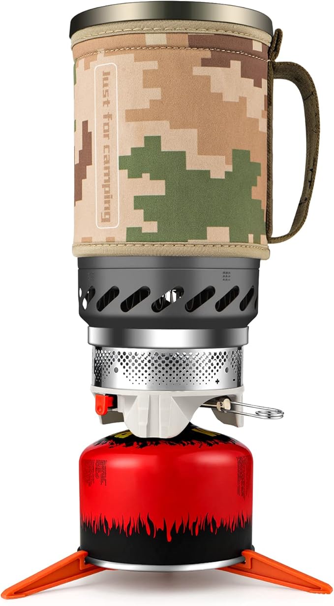 CAMPEAK Gen Camping Stove Cooking System | Portable Camping Backpacking Jet Burner | Fast and Safe Hiking Stove