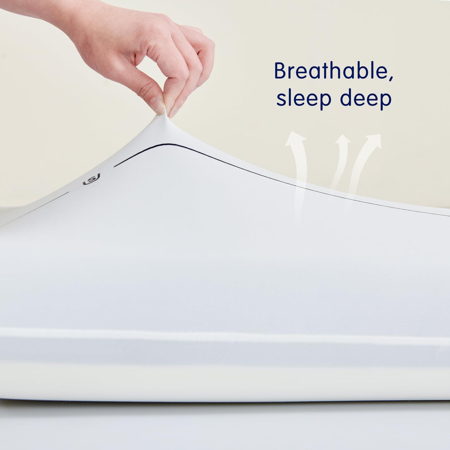 SyMax Cooling Memory Foam Pillow for Neck Pain Relief, Firm Ergonomic Cervical Neck Pillow, Soft Supportive Pillows for Side, Back, Stomach Sleepers, Two Firmness, Free Eye Mask Included