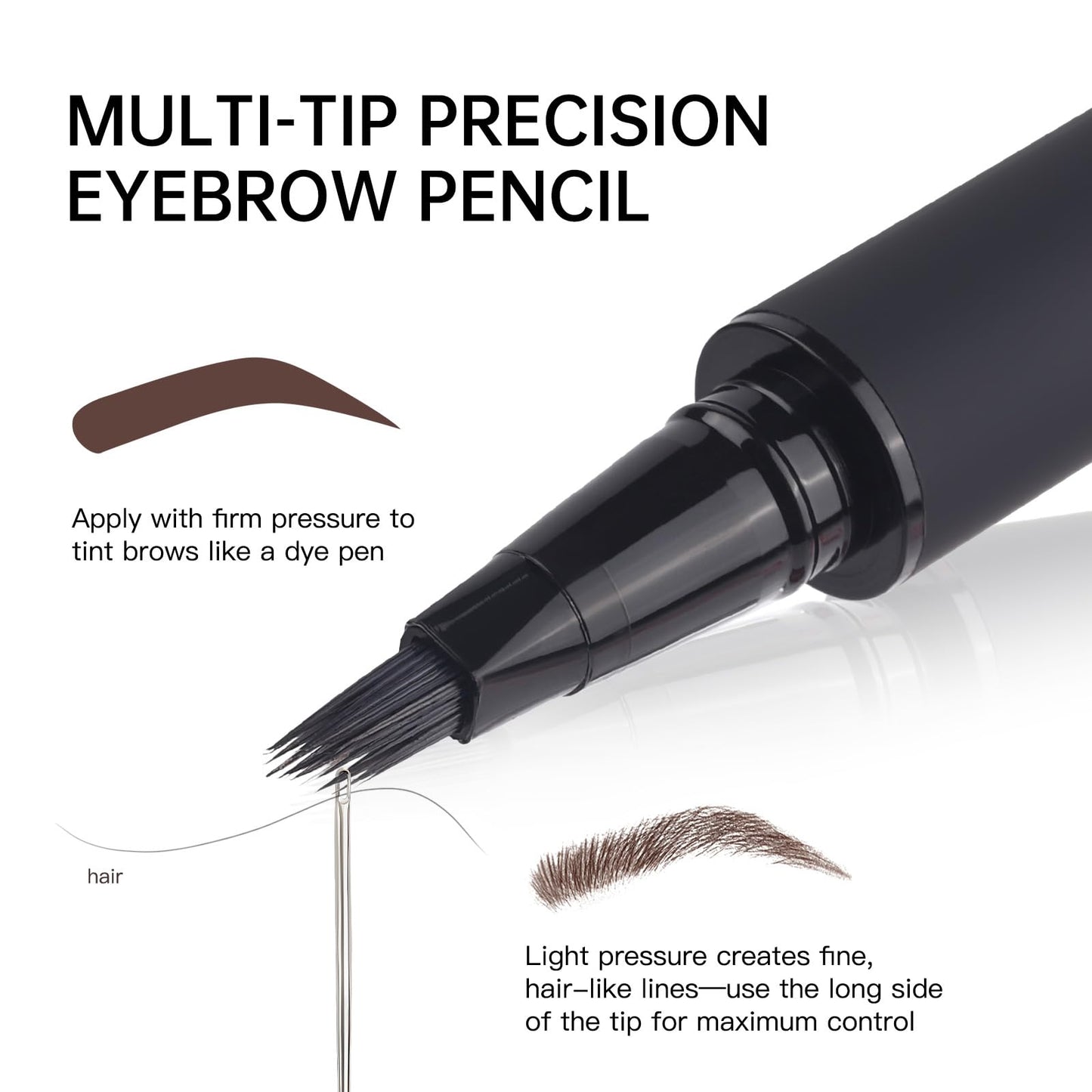 Liquid Microblading Eyebrow Pencils for Women-Waterproof,Quick-Drying Brow-Fection Pen with Angled Square Tip for Hair-Like Stro