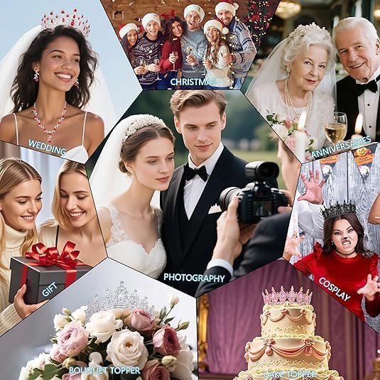 Kamirola - Queen Crown and Tiaras Princess Crown for Women Crystal Headbands for Bridal, Princess for Wedding and Party