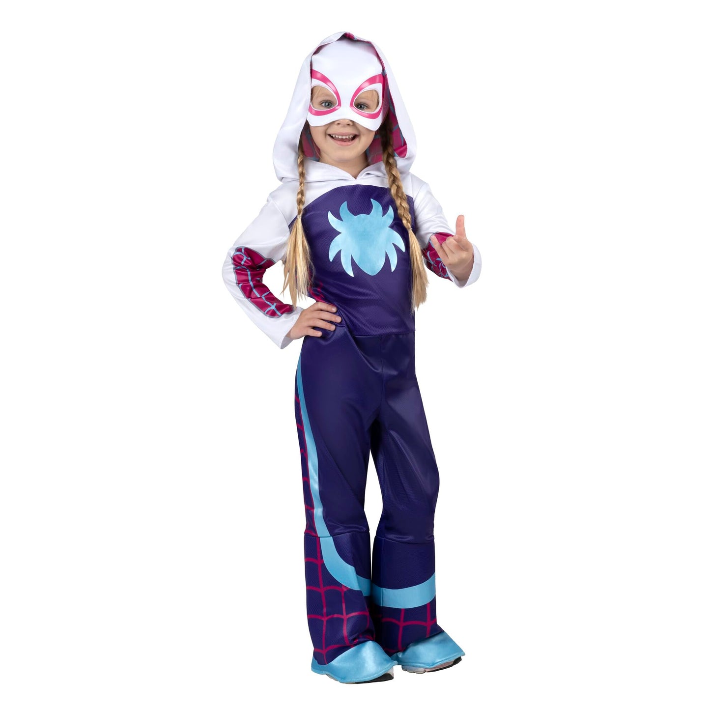 MARVEL Toddler Ghost Spider Costume, Girls Spider-Man and His Amazing Friends Gwen Stacy Kids Costume - Officially Licensed 3T/4T