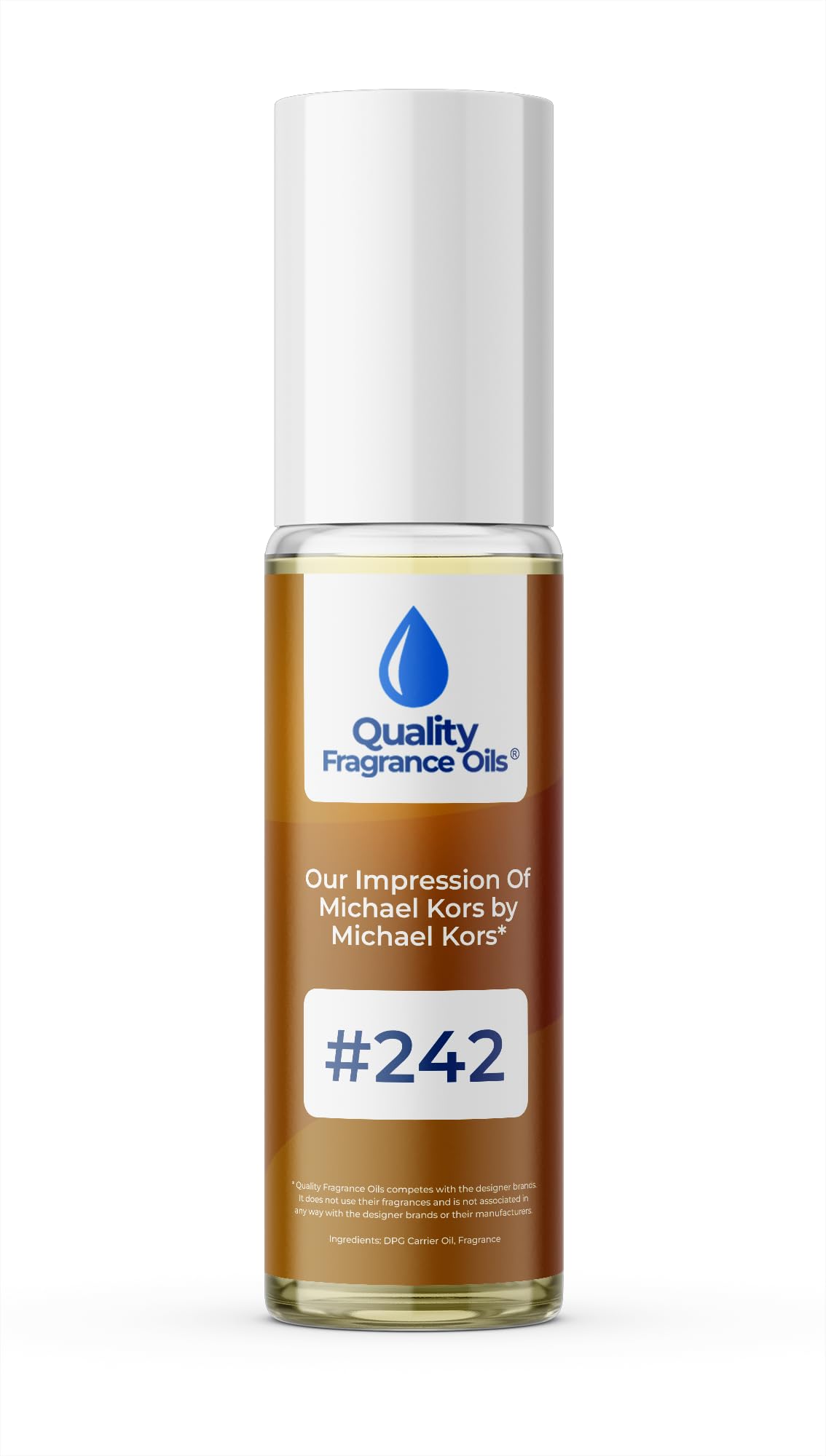Quality Fragrance Oils' MK for Women Impression #242 | Long-Lasting Perfume Oil, Alcohol-Free, Strong Scent, 10ml Roll-On | Affordable Alternative to Designer Fragrances