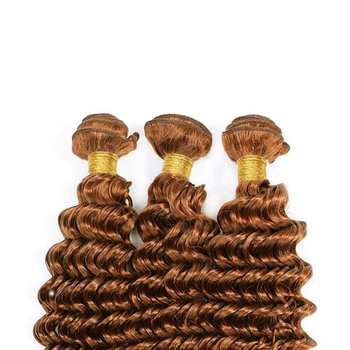 Condescension Human Hair Bundles 20 22 24 Inch Blonde Light Brown Deep Wave Bundles Human Hair Unprocessed Brazilian Virgin Quick Weave Hair for Black Women