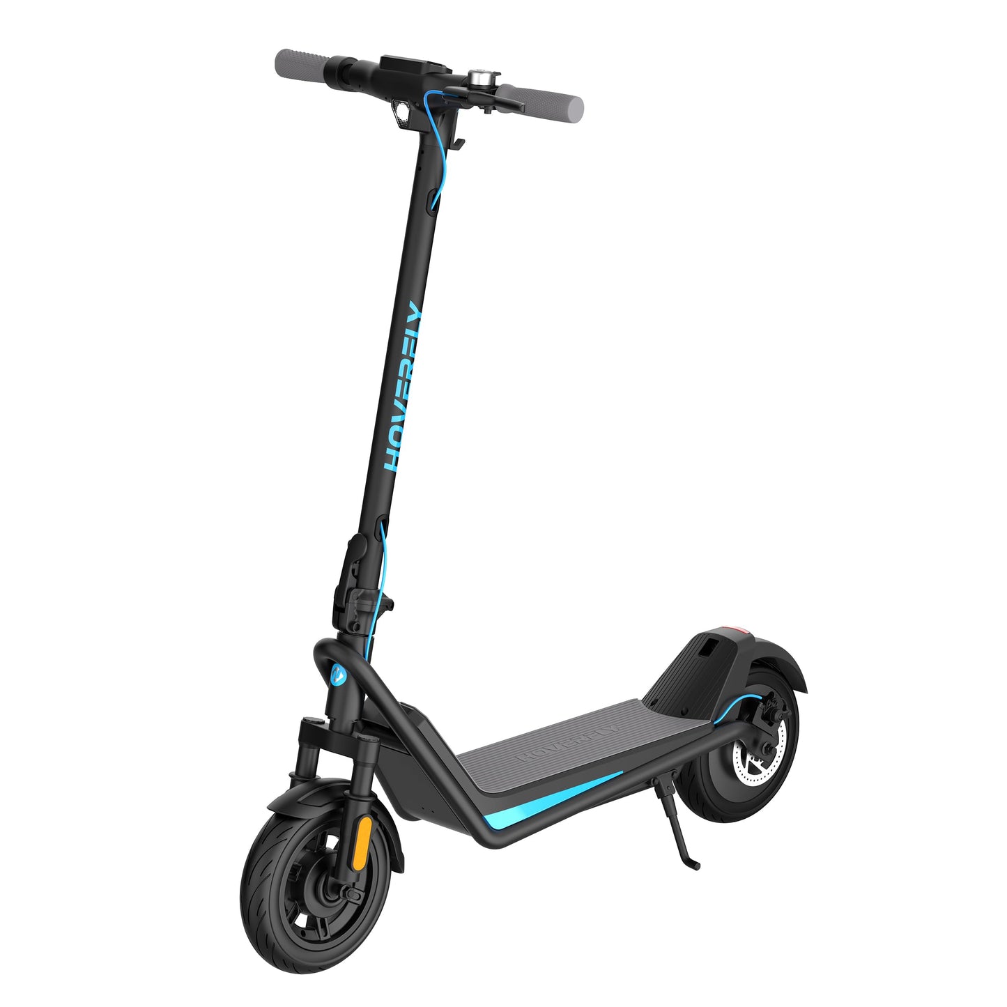 Hoverfly X5 Electric Scooter for Adults, Anti-Flat 10" Solid Tire, Max 25 Mile Range and 20Mph Speed Power by 500W Motor,15% Uphill with Front Suspension Shock Absorber, Foldable Commuting Escooter