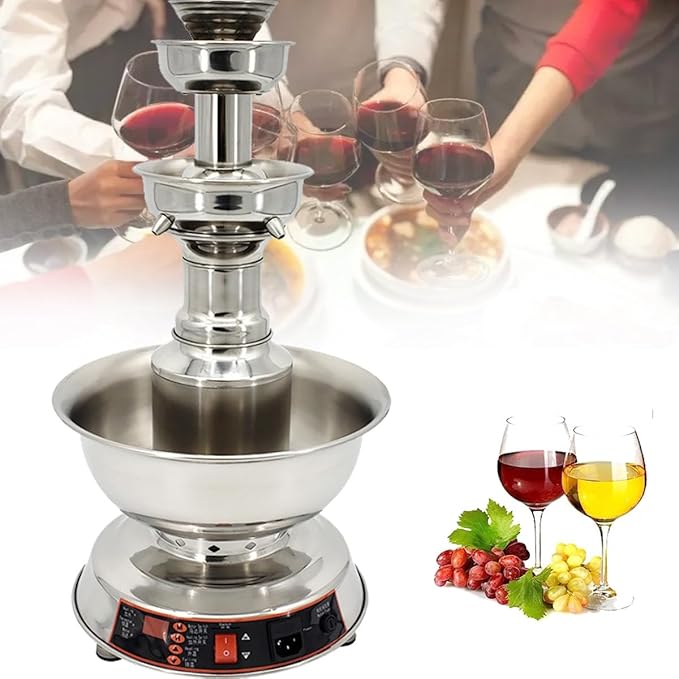 SOYPAX Party Beverage Fountain, Juice Fountain,3-Tier Juice and Wine Fountain,3-Tier Party Drink Dispenser,Suitable for Wa...
