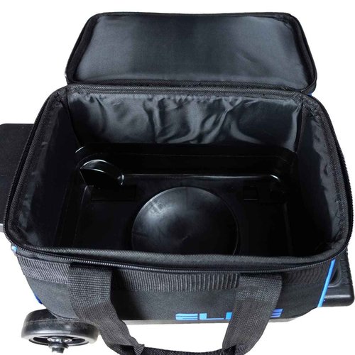 ELITE Basic Single 1 Ball Roller Bowling Bag with Rolling Wheels Holds Bowling Shoes up to US Size 10.5 Mens (Pink)