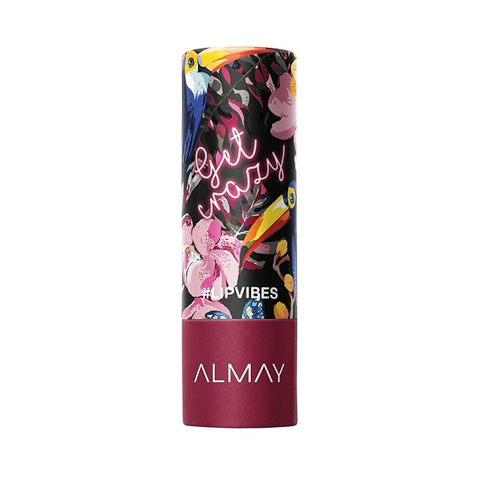 Almay Lipstick with Vitamin E Oil & Shea Butter, Matte Finish, Hypoallergenic, Get Crazy, 0.14 Oz