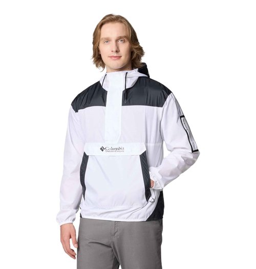 Columbia Men's Challenger II Windbreaker, White/Black, X-Small