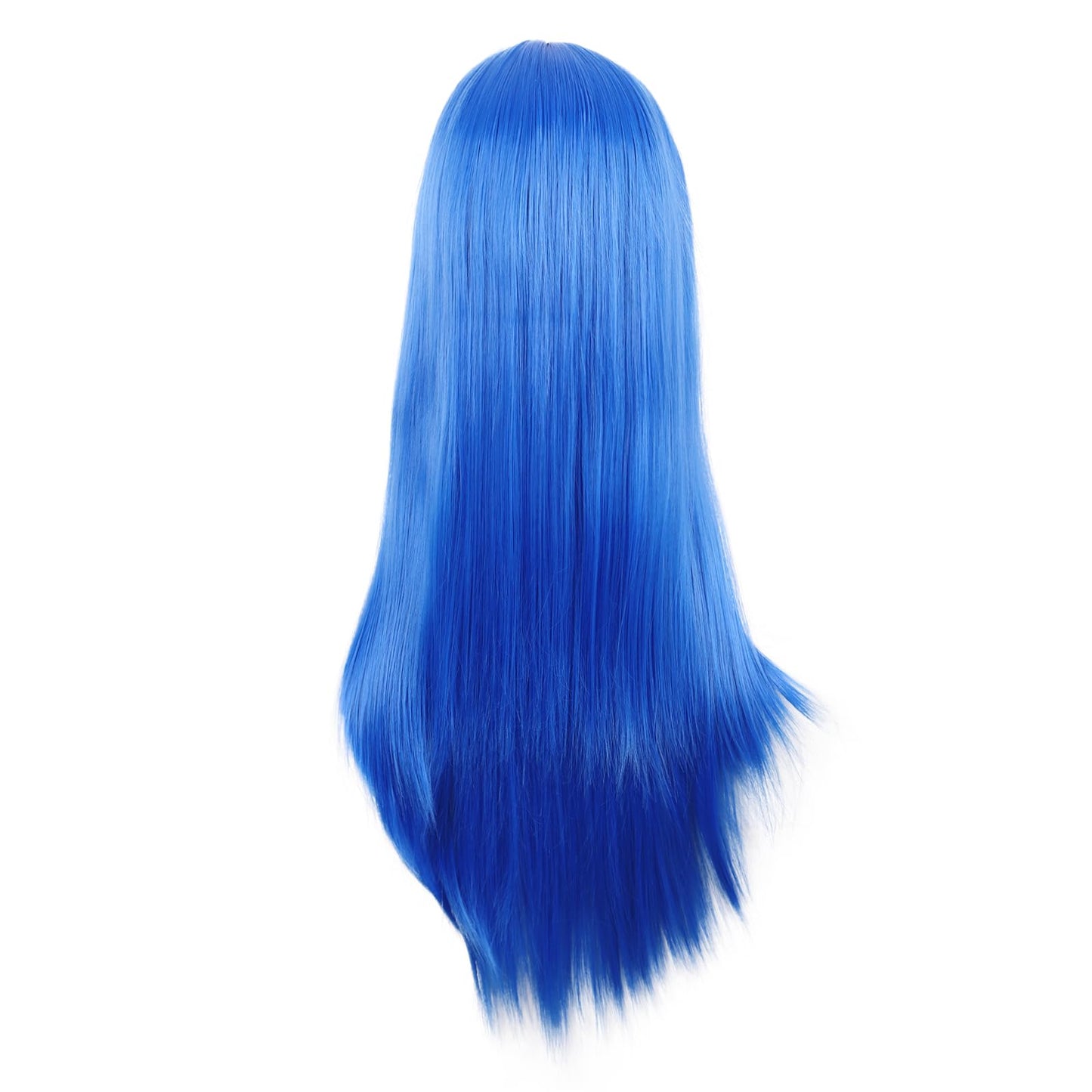 MapofBeauty 28 Inch/70 cm Women Special Long Straight Synthetic Wig (Bright Blue)