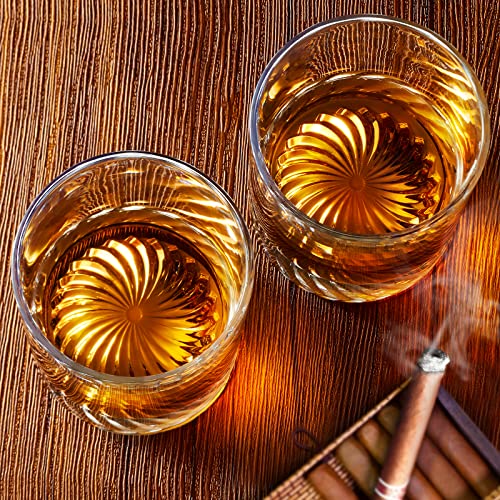 OPAYLY Whiskey Glasses Old Fashioned Glasses Set of 4 12oz Rocks Glasses Gift for Men Women Drinking Bourbon Scotch Cockta...