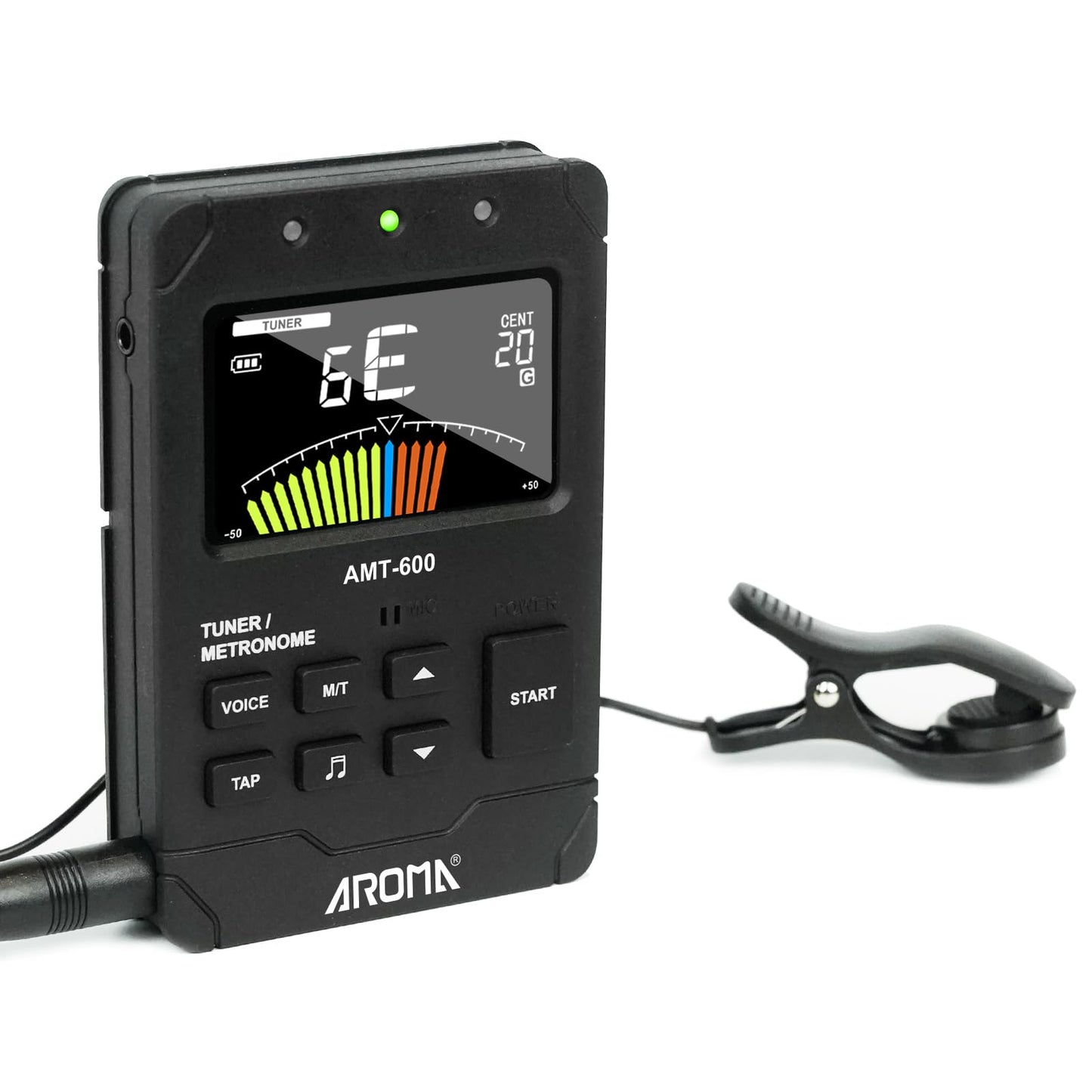 Aroma 3 In 1 Digital Metronome Tuner Rechargeable Suit For All Instruments -With Guitar, Bass, Violin, Ukulele And Chromatic Tun
