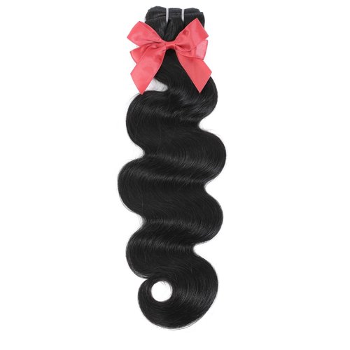 Raw Bundles Human Hair Body Wavy Human Hair Bundles 20 inch Thick Ends No Tangle Shedding 15A Raw Indian Hair Triple Lifespan 3X (Black, 20inch)