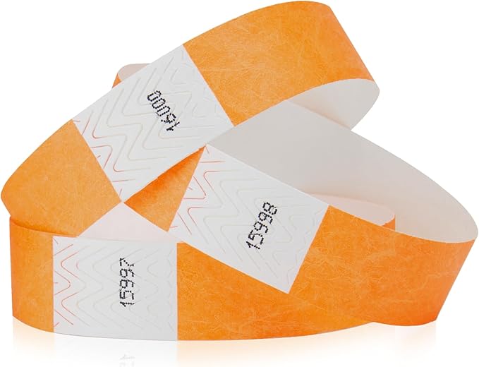 200 WristCo Goldenrod Tyvek Wristbands for Events - Comfortable Tear Resistant Paper Bracelets ID Wrist Bands for Concerts...
