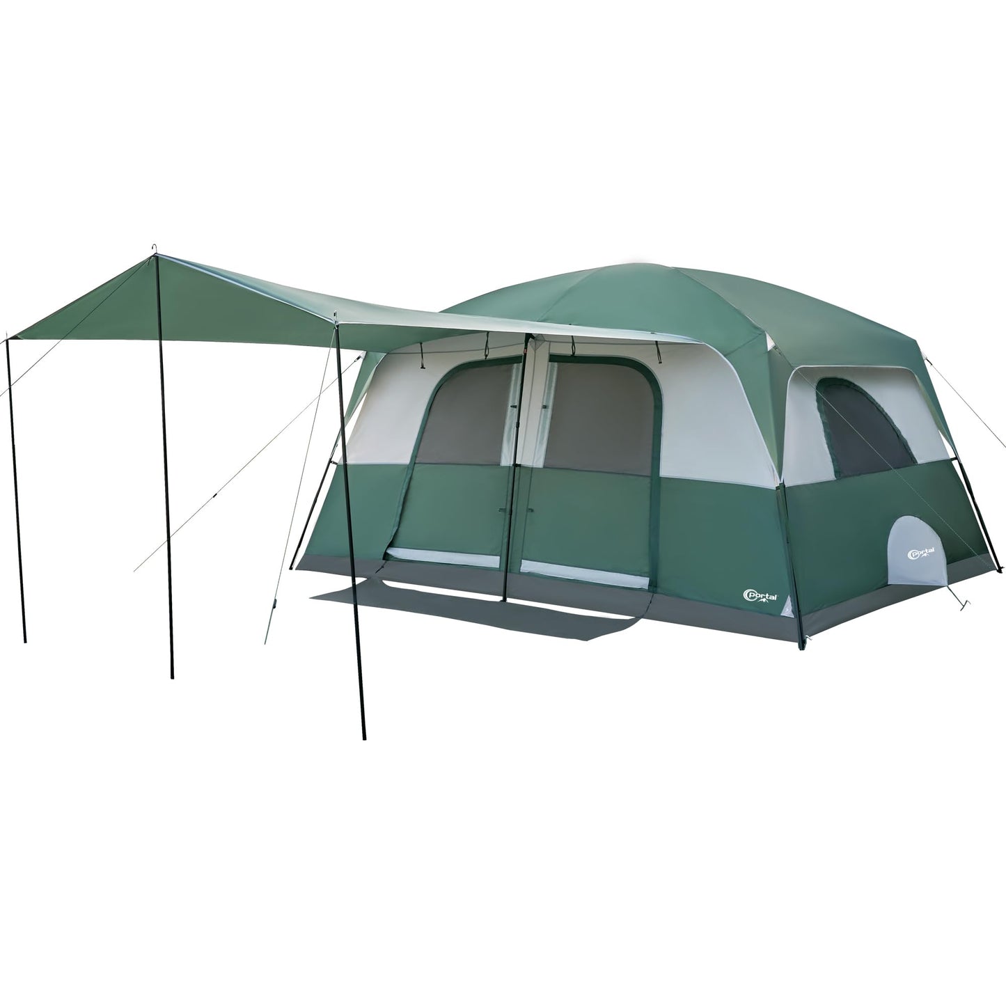 PORTAL Camping Tent, 10 Person Instant Cabin Tent with Rainfly, Large Mesh Windows & Upgraded Ventilation, Portable Big Tents with Carry Bag for Family Outdoor, Backpacking, Hiking