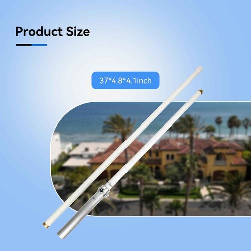 Retevis GMRS Base Antenna,7.2dBi High Gain 462-467MHz,Fiberglass UHF GMRS Repeater Antenna,Compatible with Retevis RT97 BTECH Midland Motorola KG-935G Wouxun GMRS Radios Repeater Base Station(1 Pack)