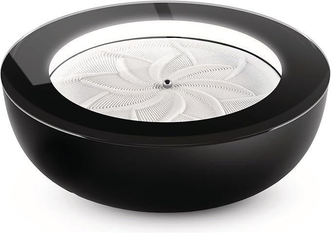 Homedics Drift Sandscape, Perpetual Motion Machine, Zen Garden, Meditation Accessories, Decorative Sandscape, Bluetooth, iOS, Android 21 Inch (Large), Black