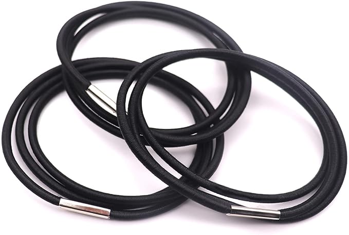 Trash Can Rubber Bands Set of 3, Black Only, Fits 13 to 30 Gallon Trash Cans, Hongmed Garbage Can Elastic Bands, Durable Trash Can Bag Holder Straps Good for Home and Office