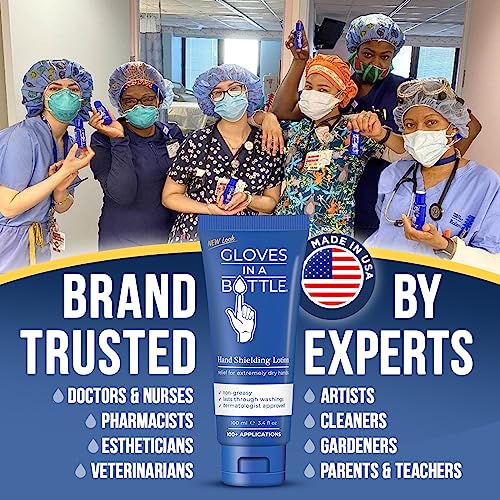 Gloves in a Bottle New and Improved Packaging, Shielding Lotion Tube, 3.38 oz./100 mL
