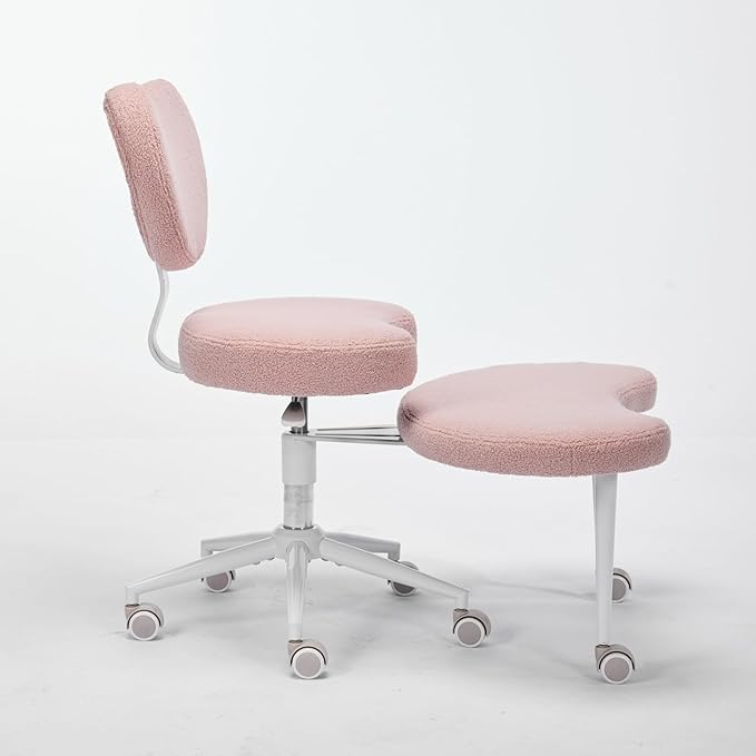 Meditation Chair Plus Teddy Pink Upgrade Version Home Office Solution Flexible Design for Fidgety Sitters Comfortable and Adjustable
