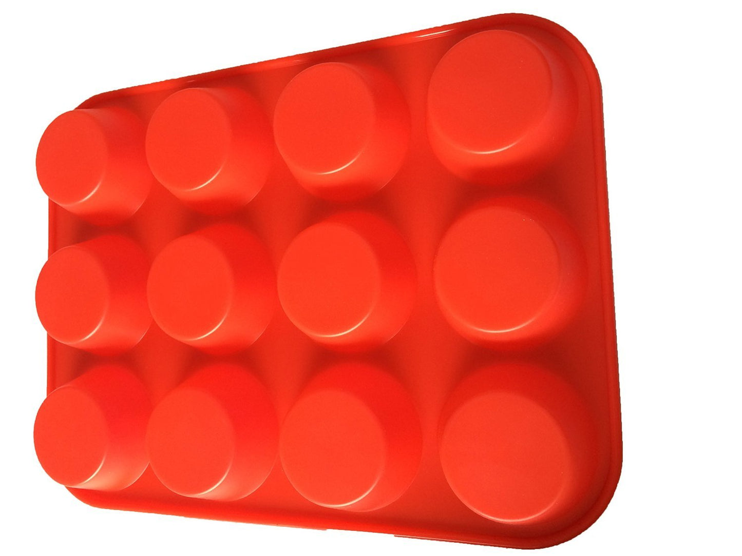 keliwa 2PCS Thicken-12 Cup Silicone Muffin Pan - Cupcake Baking Pan Great for Making Muffin Cakes, Tart, Bread -Non - Stick Silicone Mold/Dishwasher - Microwave Safe