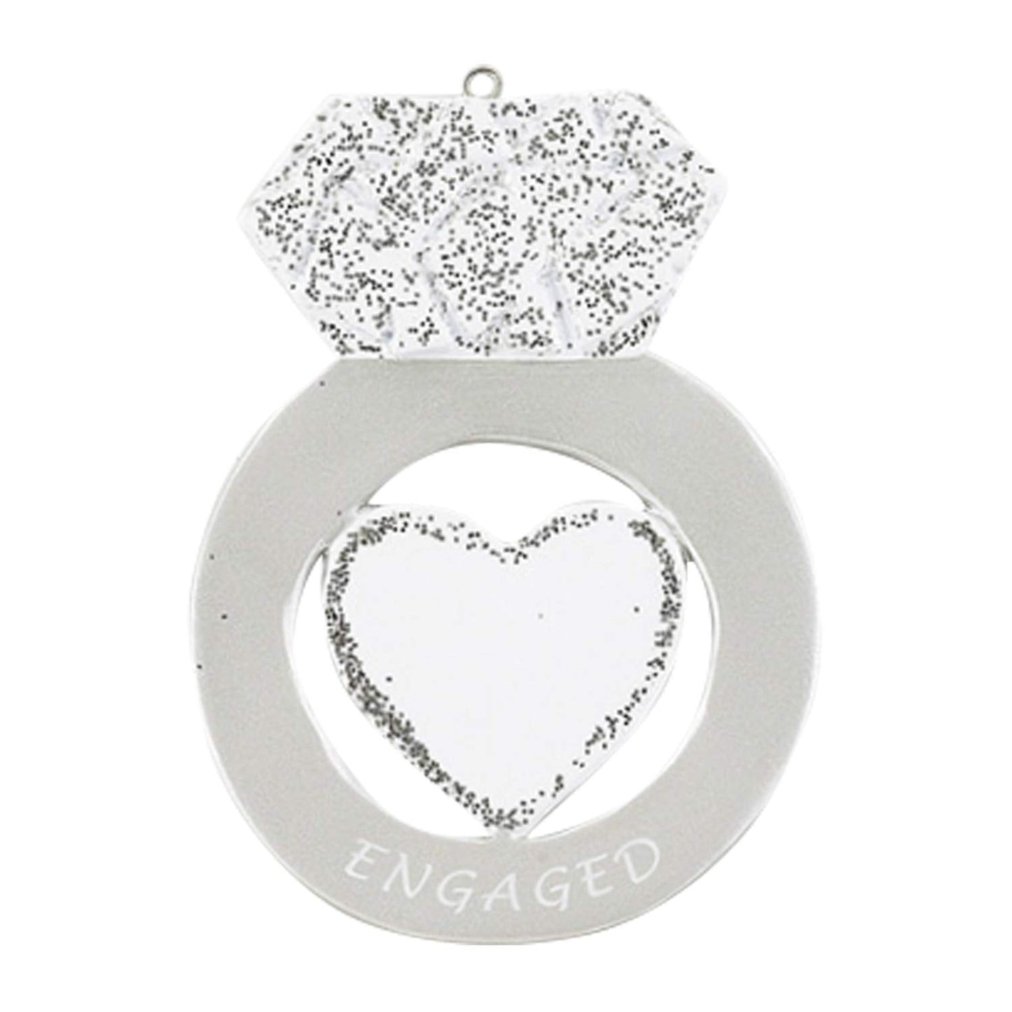 3D Personalized Engagement Ornament 2025 | Custom Name & Year | Diamond Ring She Said Yes We Are Engaged Couple, Our First Christmas, Xmas Tree Decoration Keepsake for Bride to Be Proposal Memory Gift