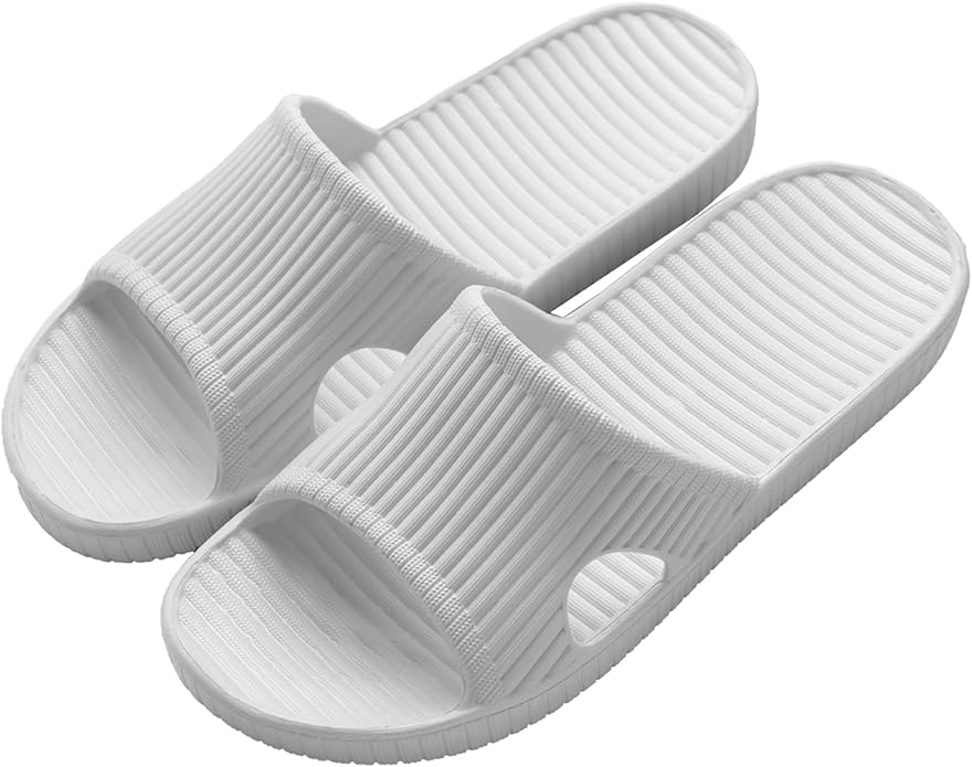VIDSID Shower Slippers for Women Men, Quick Drying Lightweight Non Slip Open-toe EVA Travel-friendly Breathable Shoes Slid...
