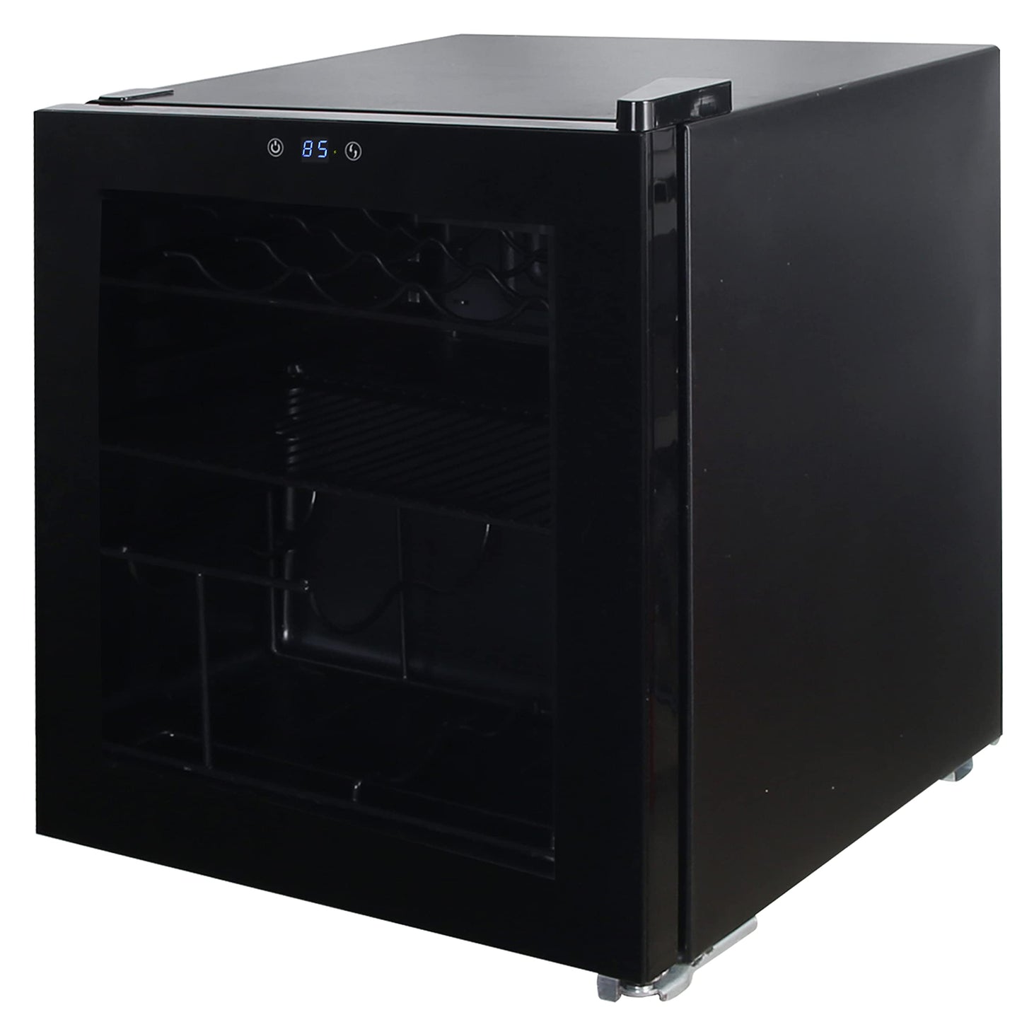Avanti Beverage Refrigerator and Wine Cooler with 15 Bottle/60 Can Capacity, Glass Door, 17-Inch Wide Freestanding, Adjustable Thermostat Control, 1.6-Cubic Feet, Black
