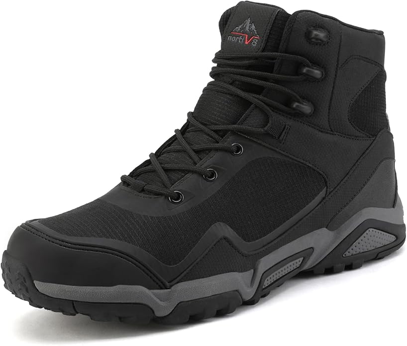 NORTIV 8 Men's Mid Waterproof Hiking Boots Outdoor Lightweight Trekking Mountaineering Camping Shoes