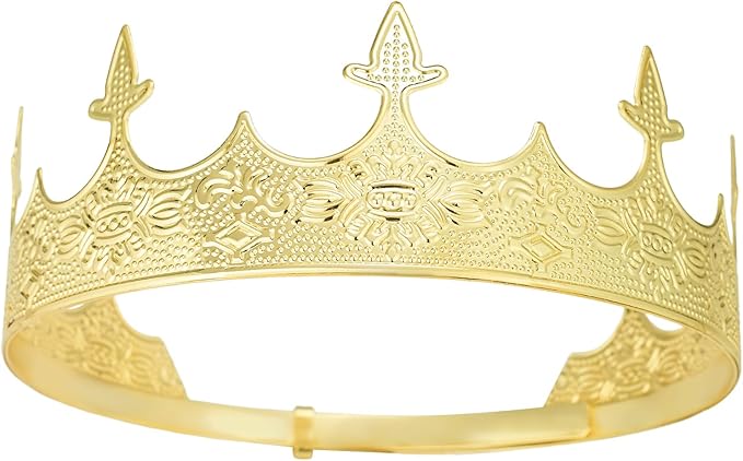 XEUZK King Crown for Men Crowns Tiara for Birthday Party Costume