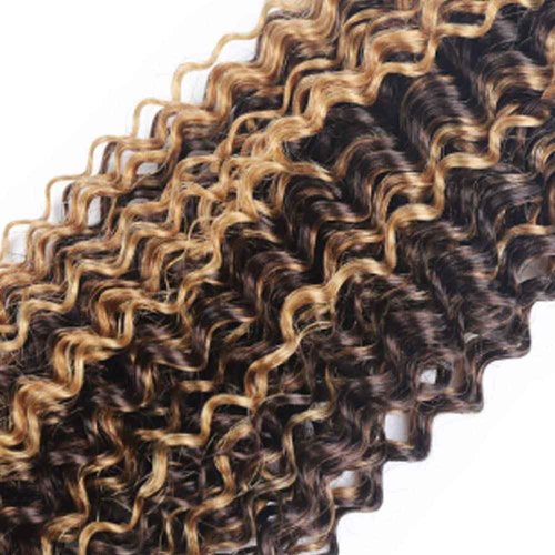 Habiliana Bundles Human Hair 20 22 24 Inch Jerry Curly Wave P4/27 Human Hair Bundles 11A Unprocessed Brazilian Virgin Quick Weave Hair Extensions for Black Women
