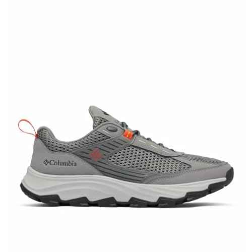 Columbia Men's Hatana Breathe Hiking Shoe, Titanium Grey Steel/Red Quartz, 11